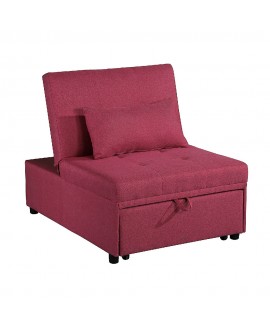 Pouf letto Bonny 3 in 1 Bordeaux