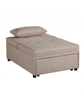 Pouf letto Bonny 3 in 1 corda/panna