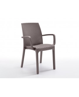 Sedia Eco-rattan con braccioli