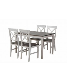 Set wood tavolo con sedie