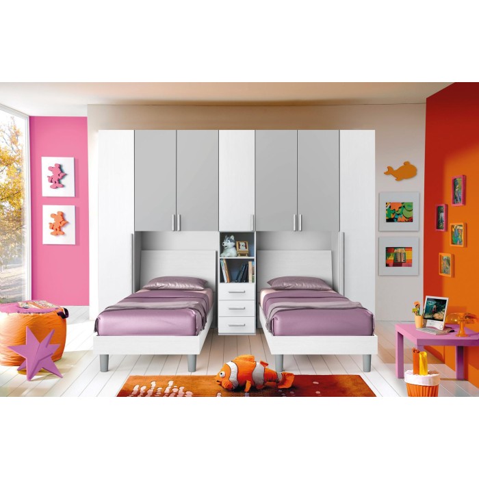 Cameretta Elisa doppio letto a ponte