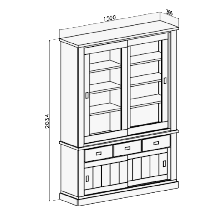 Cristalliera Texas 150x204H cm