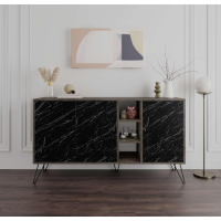 Madia Dark coffe effetto marmo 142x35