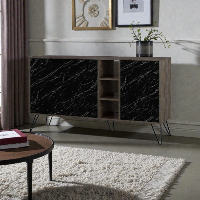 Madia Dark coffe effetto marmo 142x35