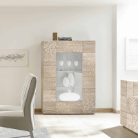 Vetrina contemporanea espositiva Rovere Samoa